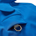 Waterproof Softshell Hooded Raincoat + Windbreaker // Dazzling Blue (Size 10)