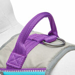 3M Reflective Multi-colored Stripe Service Dog Harness // Violet + Celeste (Medium)