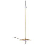 Penelope Floor Lamp // Brass + White