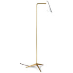 Penelope Floor Lamp // Brass + White