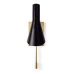 Penelope Wall Sconce // Brass + Black