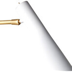 Penelope Floor Lamp // Brass + White