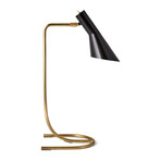 Penelope Task Lamp // Brass + Black