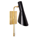 Penelope Wall Sconce // Brass + Black