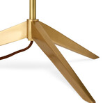 Penelope Floor Lamp // Brass + White