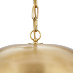 Theo Dome 18" Pendant // Polished Brass