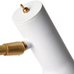 Penelope Floor Lamp // Brass + White