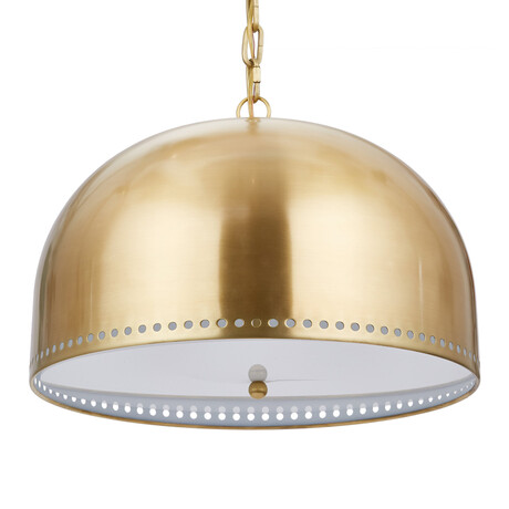 Theo Dome 18" Pendant // Polished Brass