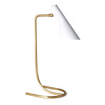 Penelope Task Lamp // Brass + White
