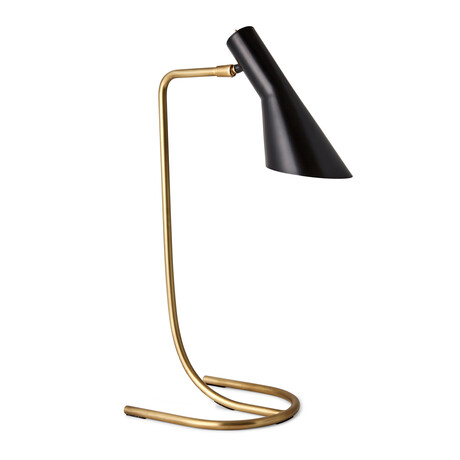 Penelope Task Lamp // Brass + Black