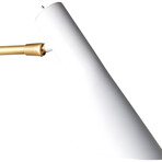 Penelope Task Lamp // Brass + White