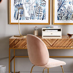 Penelope Floor Lamp // Brass + White