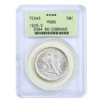 1935-S Texas Commemorative Half Dollar // PCGS Certified MS66 // Deluxe Collector's Pouch