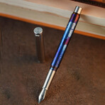 Titaner CNC Luxury Pen Titanium Fountain Pen F Point  // Anodized blue