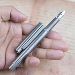 Titaner CNC Luxury Pen Titanium Fountain Pen F Point // Stonewashed Gray