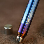 Titaner CNC Luxury Pen Titanium Fountain Pen F Point  // Anodized blue