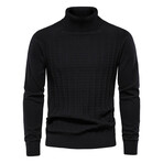 Y334-BLACK // Turtleneck Sweater // Black (XL)
