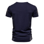 TS134-DARK-BLUE // Henley T-shirt // Dark Blue (S)