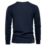 Long Sleeve Henley T-Shirt // Dark Blue (XS)