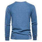 Long Sleeve Henley T-Shirt // Blue Denim (M)