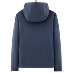 Hooded Jacket // Dark Blue + Black (XS)