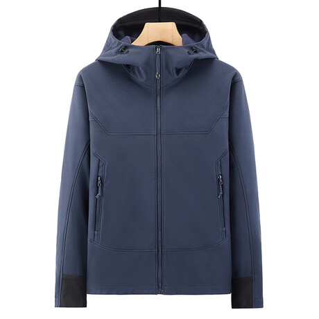 Hooded Jacket // Dark Blue + Black (XS)