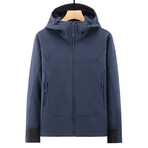 Hooded Jacket // Dark Blue + Black (XL)