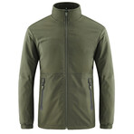 High Neck Zip Up Jacket V1 // Green (XS)