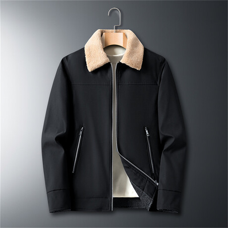 Sherpa Collar Jacket // Black (XS)