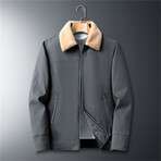 Sherpa Collar Jacket // Gray (L)