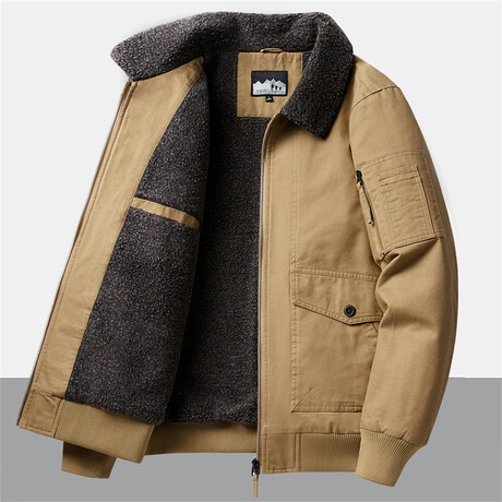 Sherpa Lined Jacket // Camel (XS)