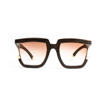 Men's Bali Sunglasses // 24k Rose Gold + Brown Wood