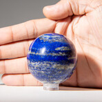 Genuine Polished Lapis Lazuli Sphere + Acrylic Display Stand // 270 g