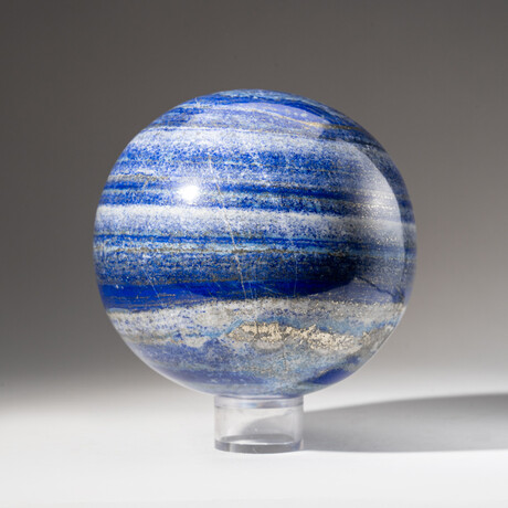 Genuine Polished Lapis Lazuli Sphere + Acrylic Display Stand // 11.5 lb