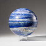 Genuine Polished Lapis Lazuli Sphere + Acrylic Display Stand // 11.5 lb
