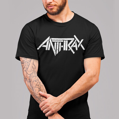 Anthrax // Short Sleeve // Graphic T- Shirt // White Logo (XS)