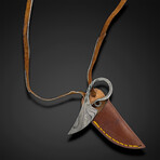 Obscure Antiquity Damascus Twisted Neck Knife Necklace
