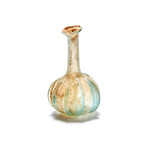 Gorgeous Roman Ribbed-Glass Bottle // 2nd-3rd Century