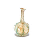 Gorgeous Roman Ribbed-Glass Bottle // 2nd-3rd Century