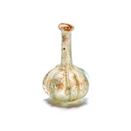 Gorgeous Roman Ribbed-Glass Bottle // 2nd-3rd Century