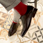 Paul Oxford Cap Toe // Black (US 7 // D // Regular)