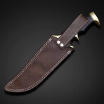 Bowie Knife with Black Micarta and Brass