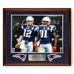 Tom Brady & Randy Moss // New England Patriots // Autographed Photograph // Framed