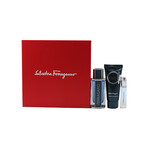 Salvatore Ferragamo Intense Leather Mens Set // 3.4 oz //  Shampoo and Shower Gel  3.4 oz // EDP .34 oz