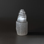 Genuine Small Cats-Eye Selenite Castle Tower // 187 g