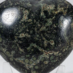 Genuine Polished Kambaba Jasper Heart on Acrylic Display Stand // 343g