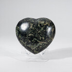 Genuine Polished Kambaba Jasper Heart on Acrylic Display Stand // 343g