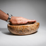 Genuine Polished Peach Moonstone Bowl // 7 lb