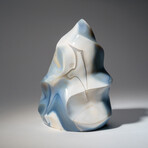 Genuine Polished Blue Chalcedony Orca Stone Freeform Flame // 2.5 lb