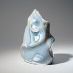 Genuine Polished Blue Chalcedony Orca Stone Freeform Flame // 2.5 lb